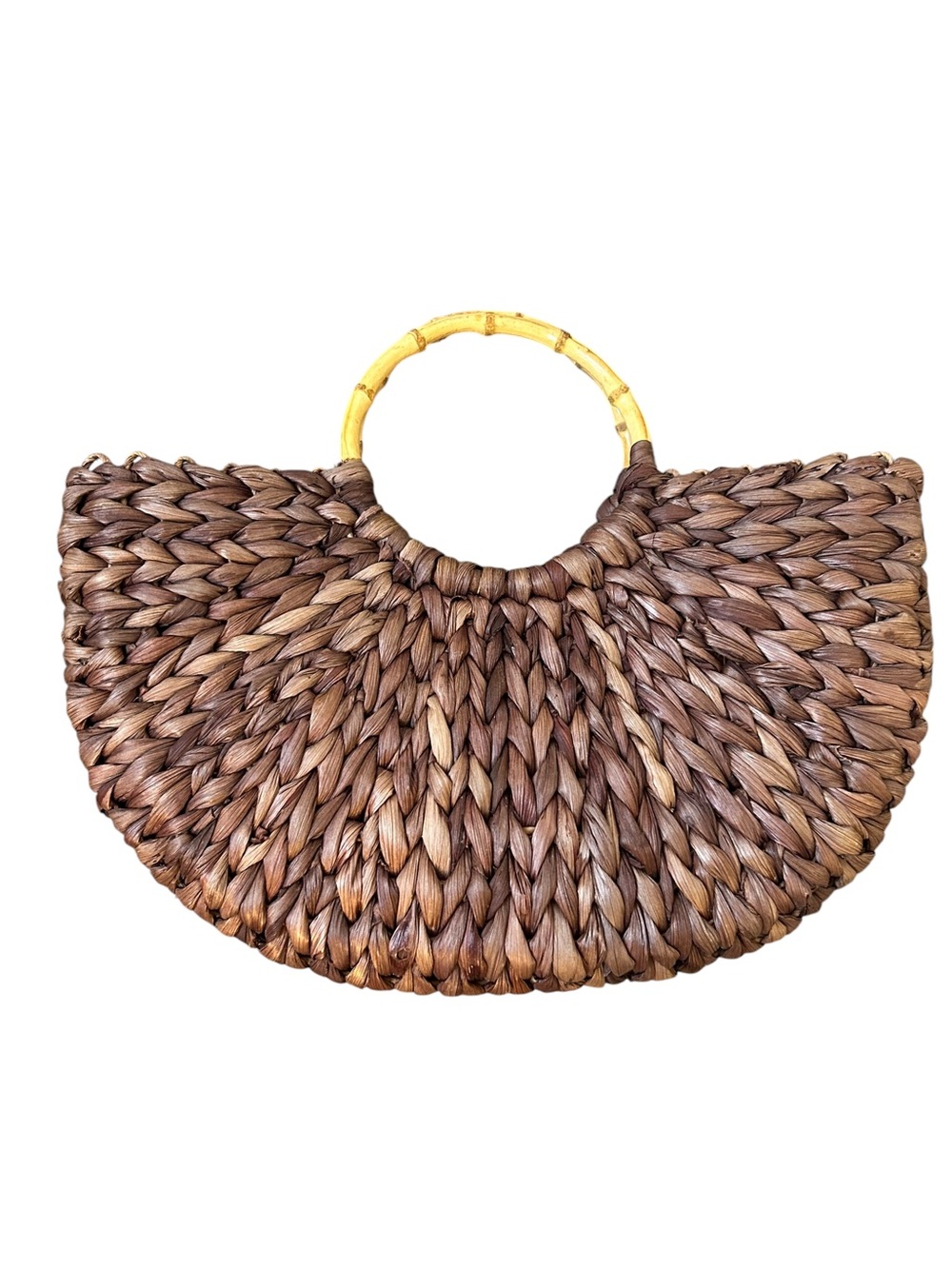 La Senza Woven Crescent Straw Hand Bag - Picture 4 of 11